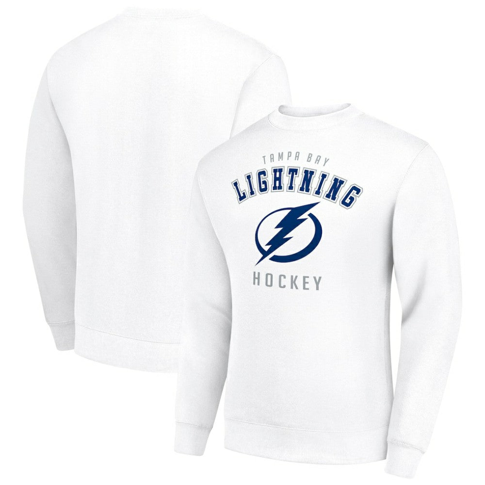 Tampa Bay Lightning Men's Starter Team Logo Fleece Pullover Sweatshirt - White | US 202601616