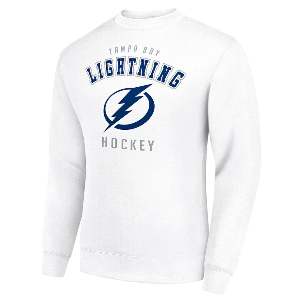 Tampa Bay Lightning Men's Starter Team Logo Fleece Pullover Sweatshirt - White | US 202601616