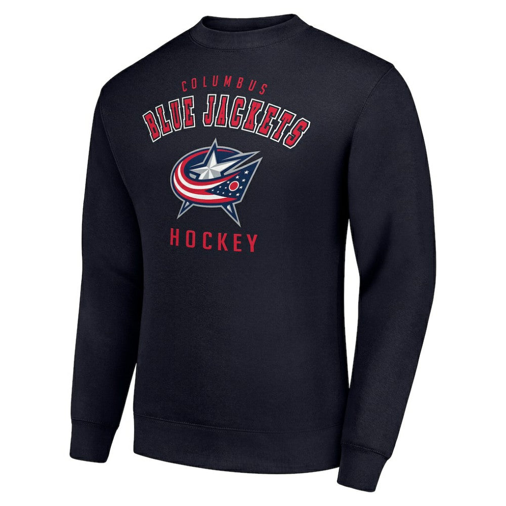 Columbus Blue Jackets Men's Starter Team Logo Fleece Pullover Sweatshirt - Navy | US 202601624