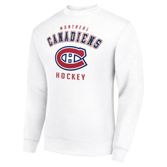 Montreal Canadiens Men's Starter Team Logo Fleece Pullover Sweatshirt - White | US 202601627