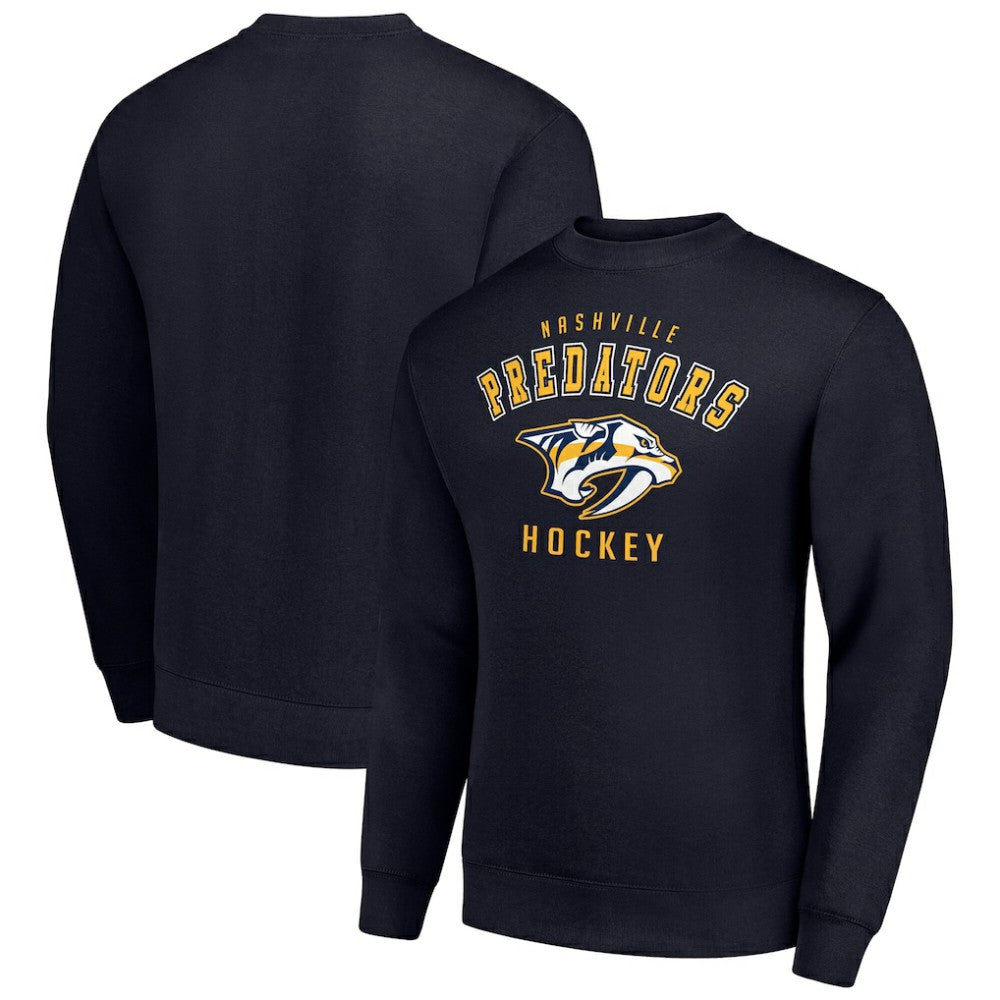 Nashville Predators Men's Starter Team Logo Fleece Pullover Sweatshirt - Navy | US 202601630