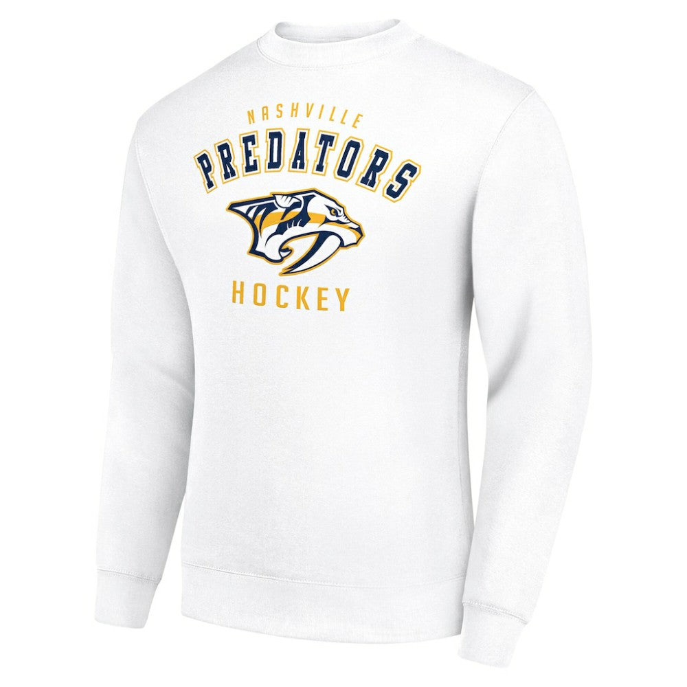 Nashville Predators Men's Starter Team Logo Fleece Pullover Sweatshirt - White | US 202601631