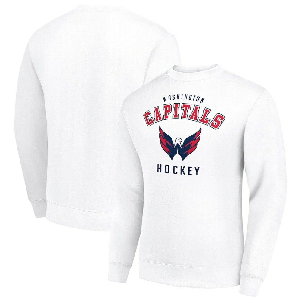 Washington Capitals Men's Starter Team Logo Fleece Pullover Sweatshirt - White | US 202601633
