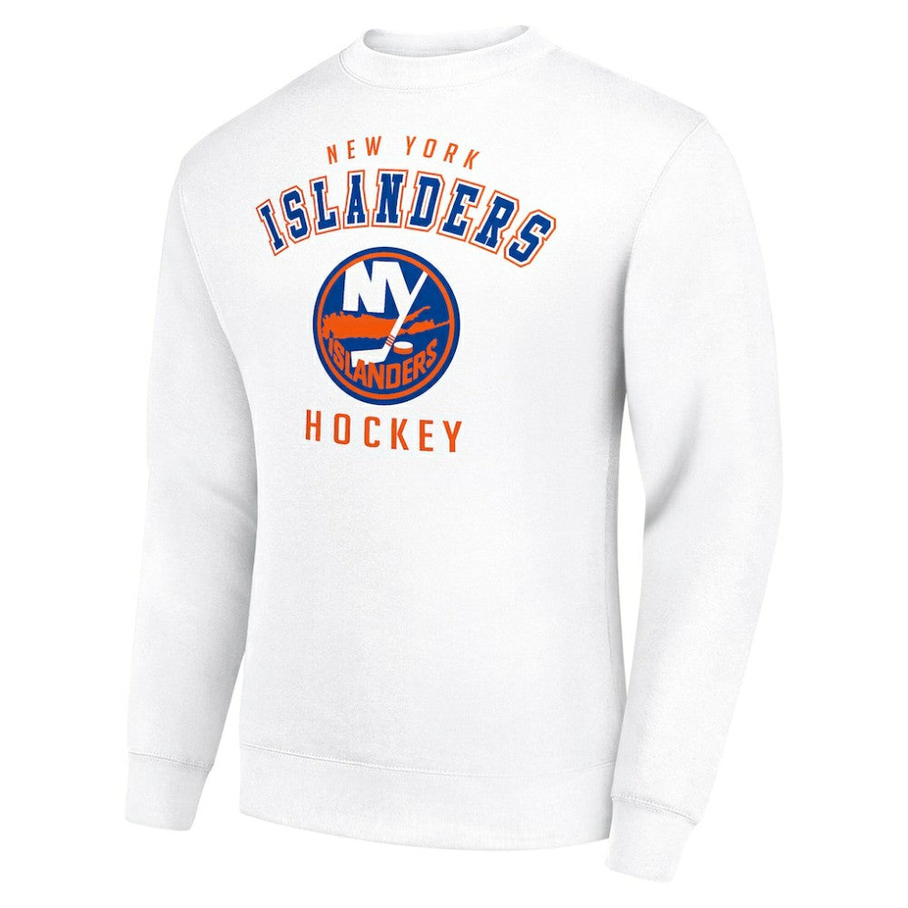 New York Islanders Men's Starter Team Logo Fleece Pullover Sweatshirt - White | US 202601634