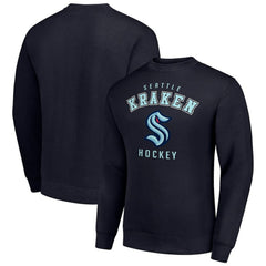 Seattle Kraken Men's Starter Team Logo Fleece Pullover Sweatshirt - Navy | US 202601635