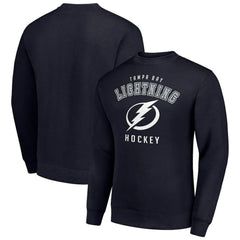 Tampa Bay Lightning Men's Starter Team Logo Fleece Pullover Sweatshirt - Navy | US 202601636