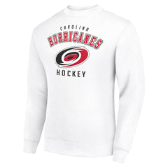 Carolina Hurricanes Men's Starter Team Logo Fleece Pullover Sweatshirt - White | US 202601645