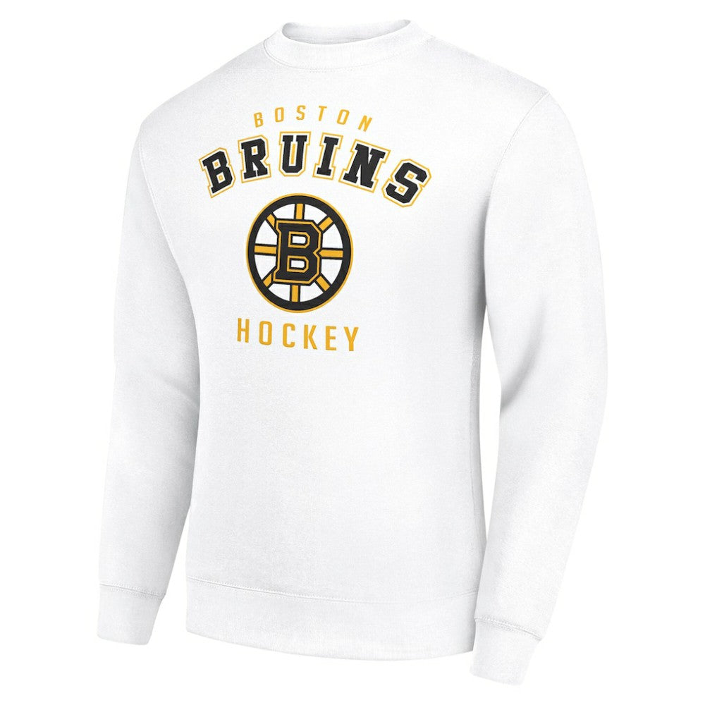 Boston Bruins Men's Starter Team Logo Fleece Pullover Sweatshirt - White | US 202601650