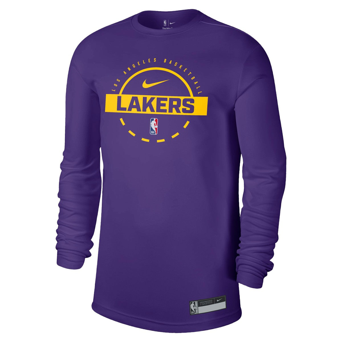 Los Angeles Lakers 2025/26 On-Court Flare Dri-FIT Practice Long Sleeve Tri-Blend T-Shirt Purple - Nike