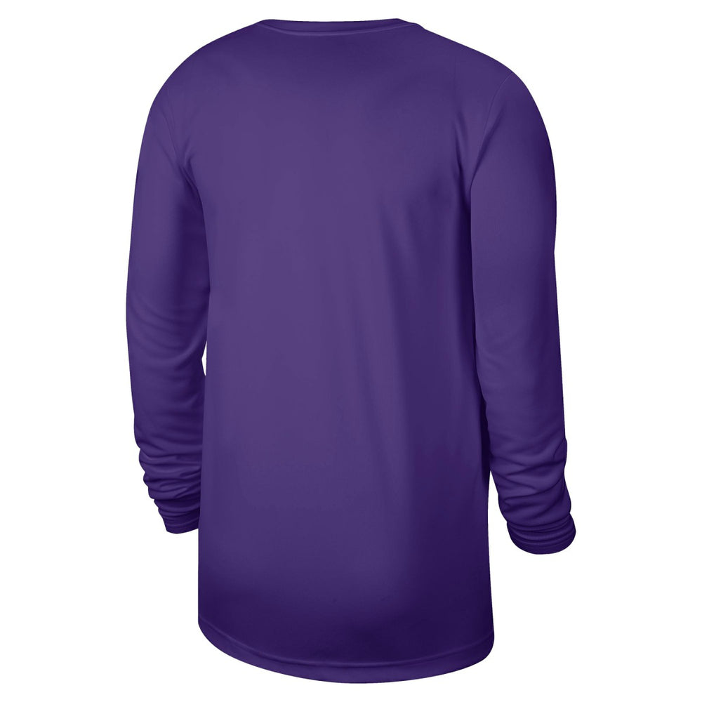 Los Angeles Lakers 2025/26 On-Court Flare Dri-FIT Practice Long Sleeve Tri-Blend T-Shirt Purple - Nike