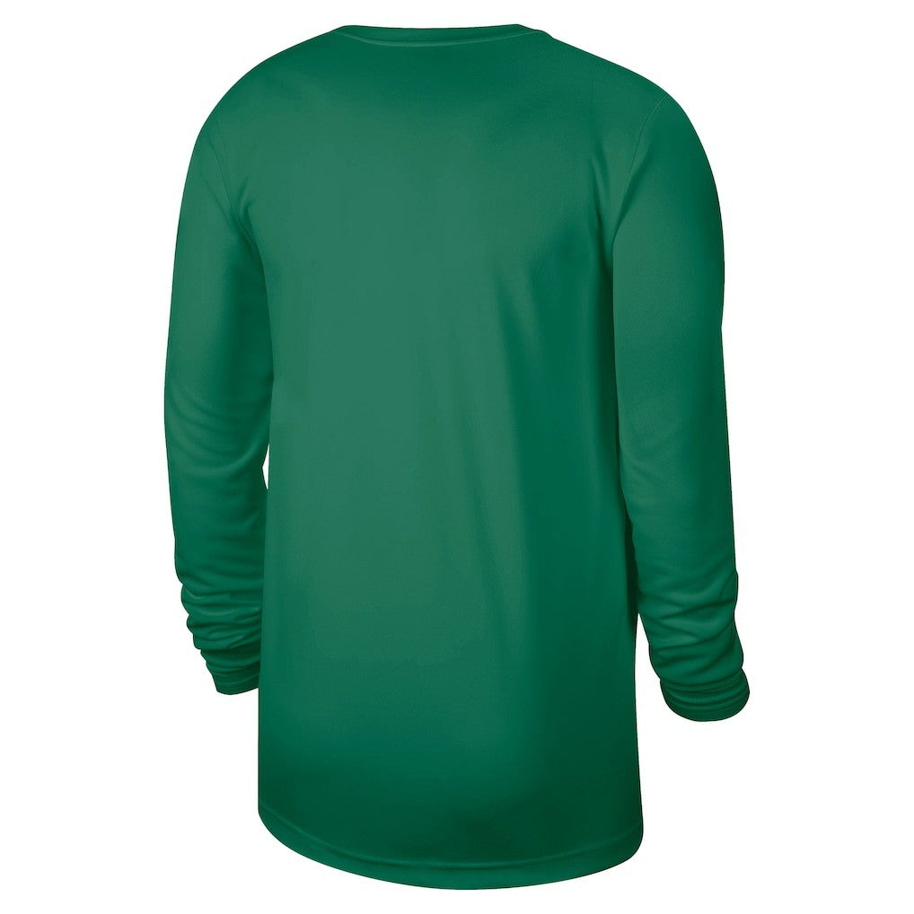 Boston Celtics 2025/26 On-Court Flare Dri-FIT Practice Long Sleeve Tri-Blend T-Shirt Kelly Green - Nike