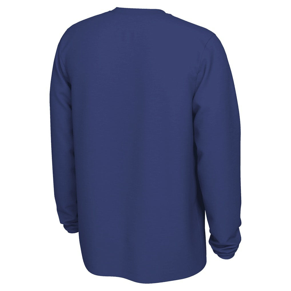 Golden State Warriors 2025/26 On-Court Flare Dri-FIT Practice Long Sleeve Tri-Blend T-Shirt Royal - Nike
