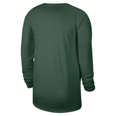 Milwaukee Bucks 2025/26 On-Court Flare Dri-FIT Practice Long Sleeve Tri-Blend T-Shirt Hunter Green - Nike