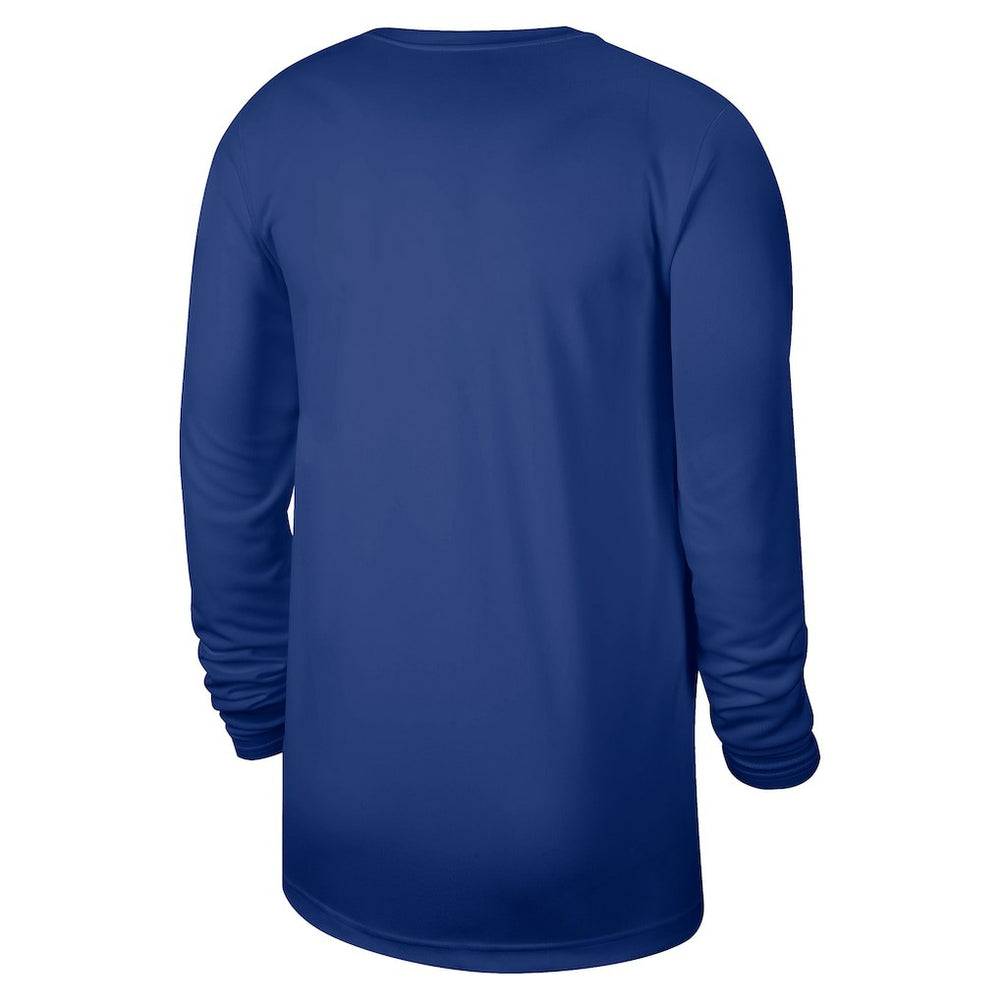 Philadelphia 76ers 2025/26 On-Court Flare Dri-FIT Practice Long Sleeve Tri-Blend T-Shirt Royal - Nike