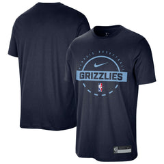 Memphis Grizzlies 2025/26 On-Court Flare Performance Practice T-Shirt Navy - Nike