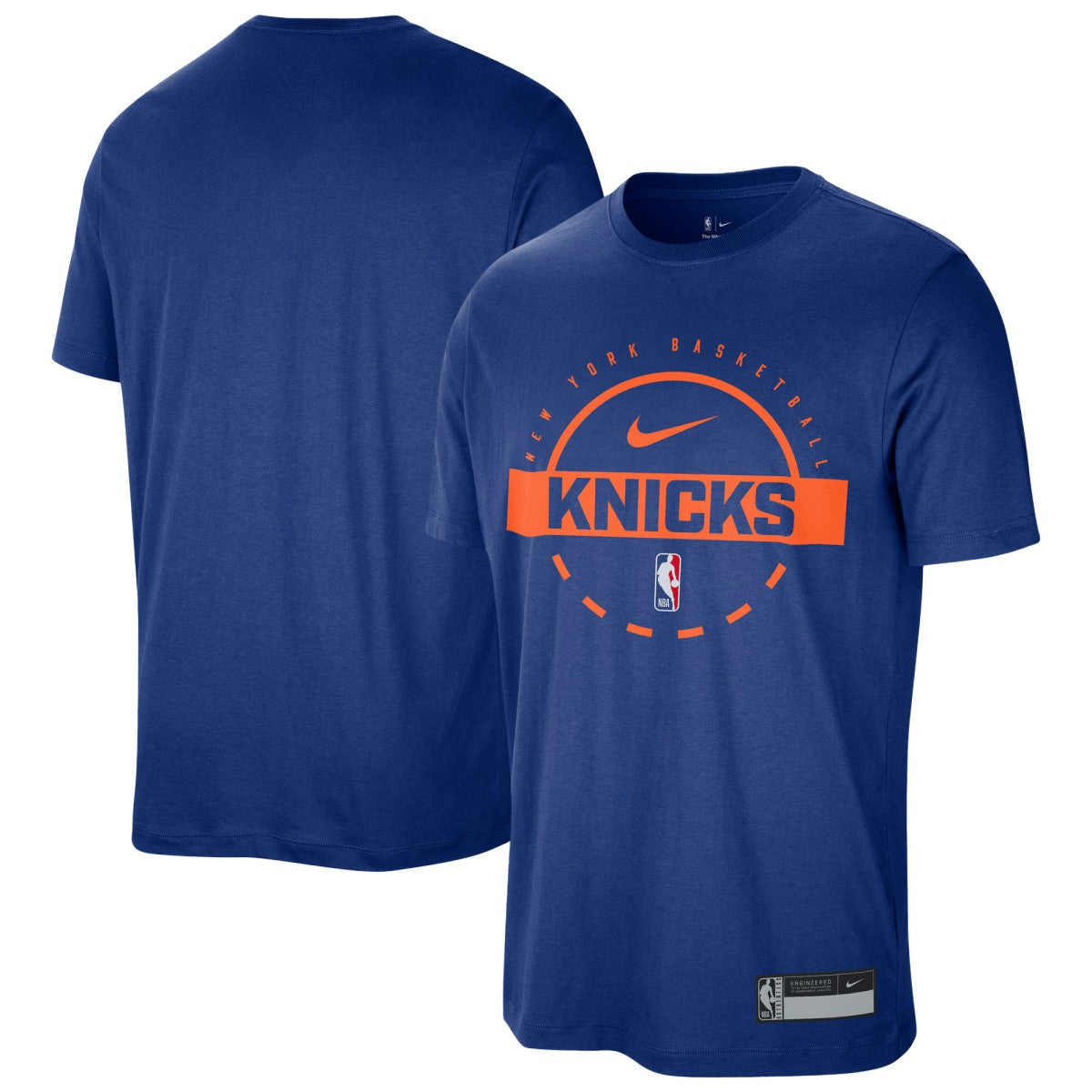 New York Knicks 2025/26 On-Court Flare Performance Practice T-Shirt Blue - Nike