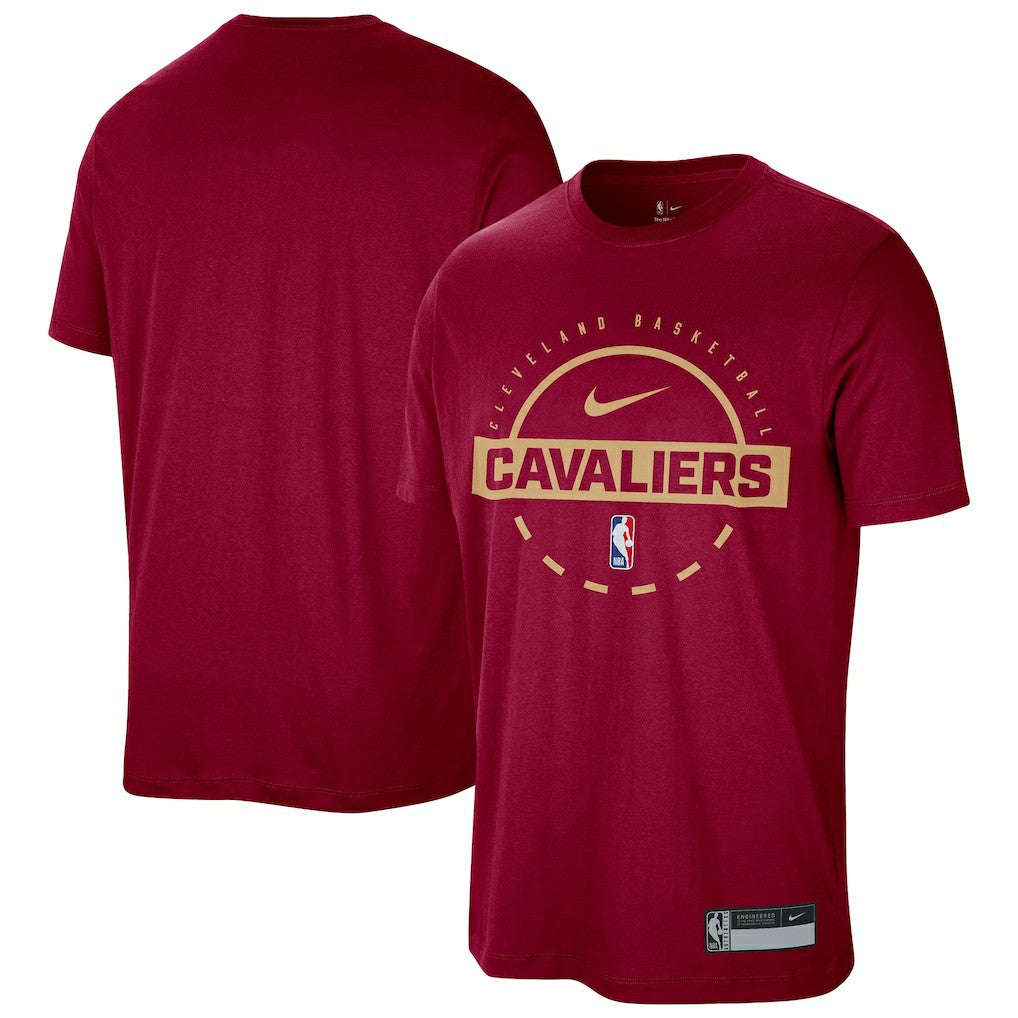 Cleveland Cavaliers 2025/26 On-Court Flare Dri-FIT Tri-Blend Practice T-Shirt Wine - Nike