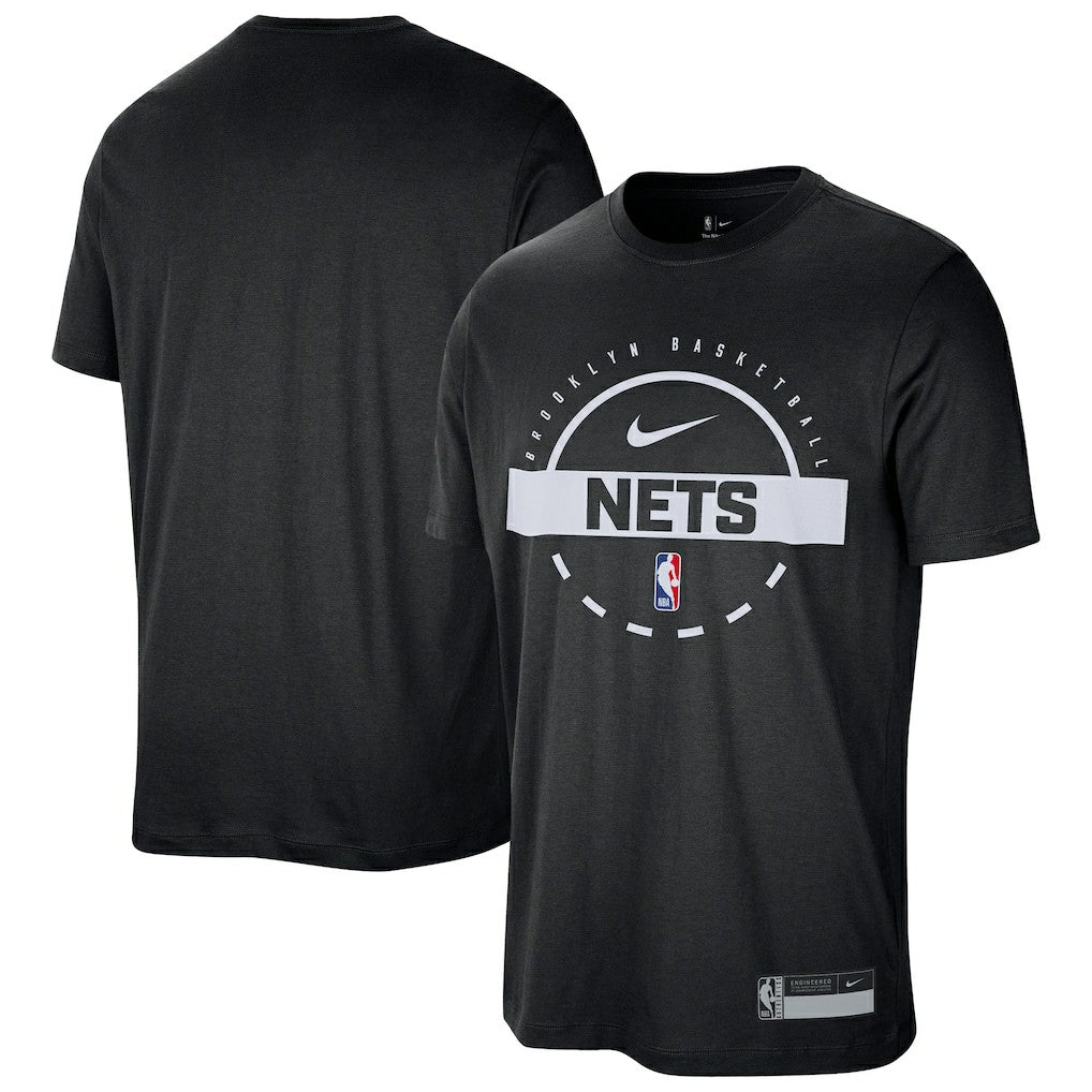 Brooklyn Nets 2025/26 On-Court Flare Performance Practice T-Shirt Black - Nike