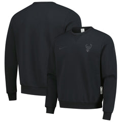 Milwaukee Bucks Authentic Standard Issue Travel Dri-FIT Sweatshirt Black - Nike
