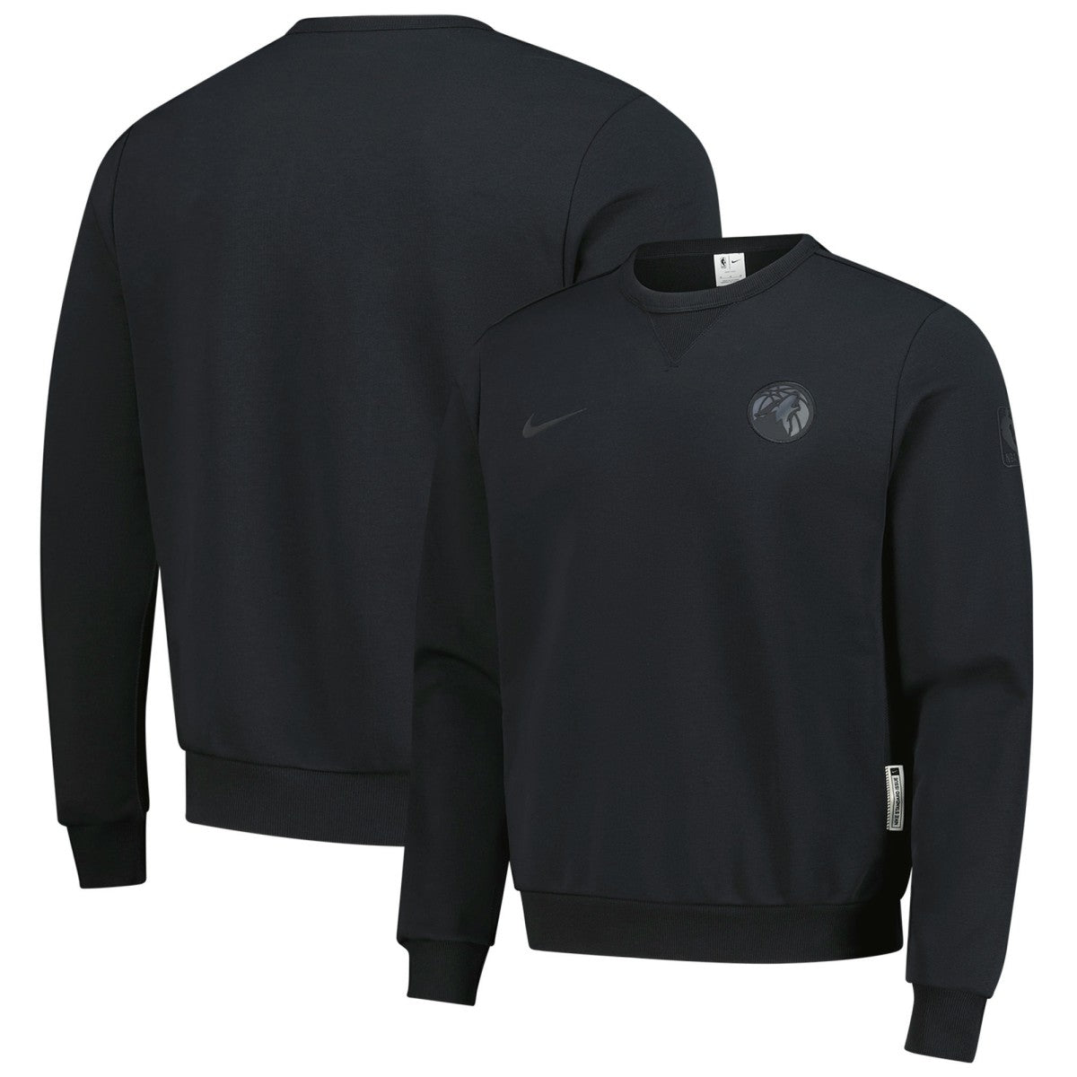 Minnesota Timberwolves Authentic Standard Issue Travel Dri-FIT Sweatshirt Black - Nike