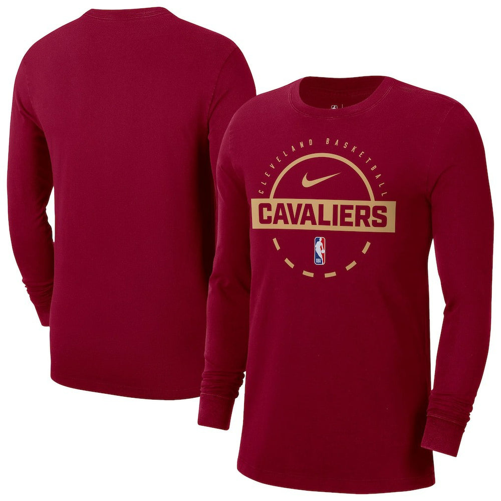 Cleveland Cavaliers Authentic Long Sleeve Practice T-Shirt Wine - Nike