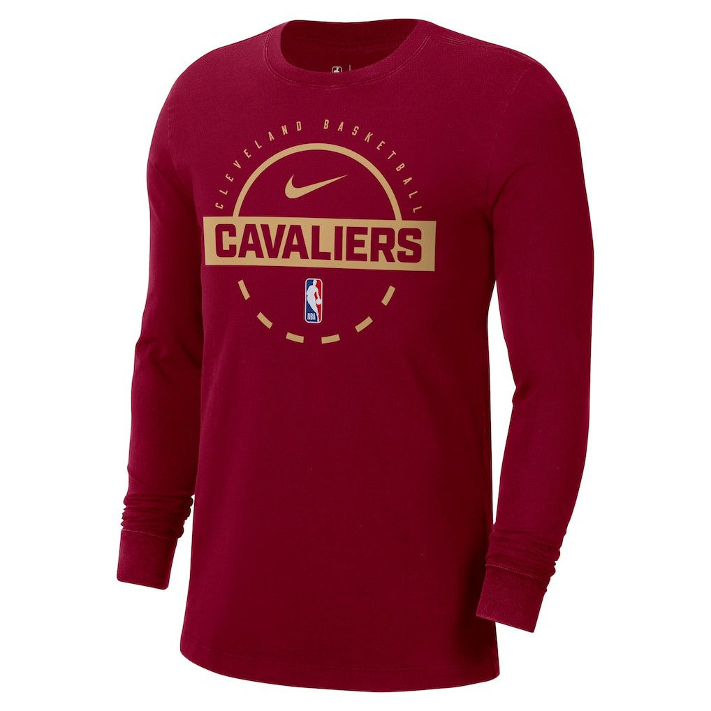 Cleveland Cavaliers Authentic Long Sleeve Practice T-Shirt Wine - Nike