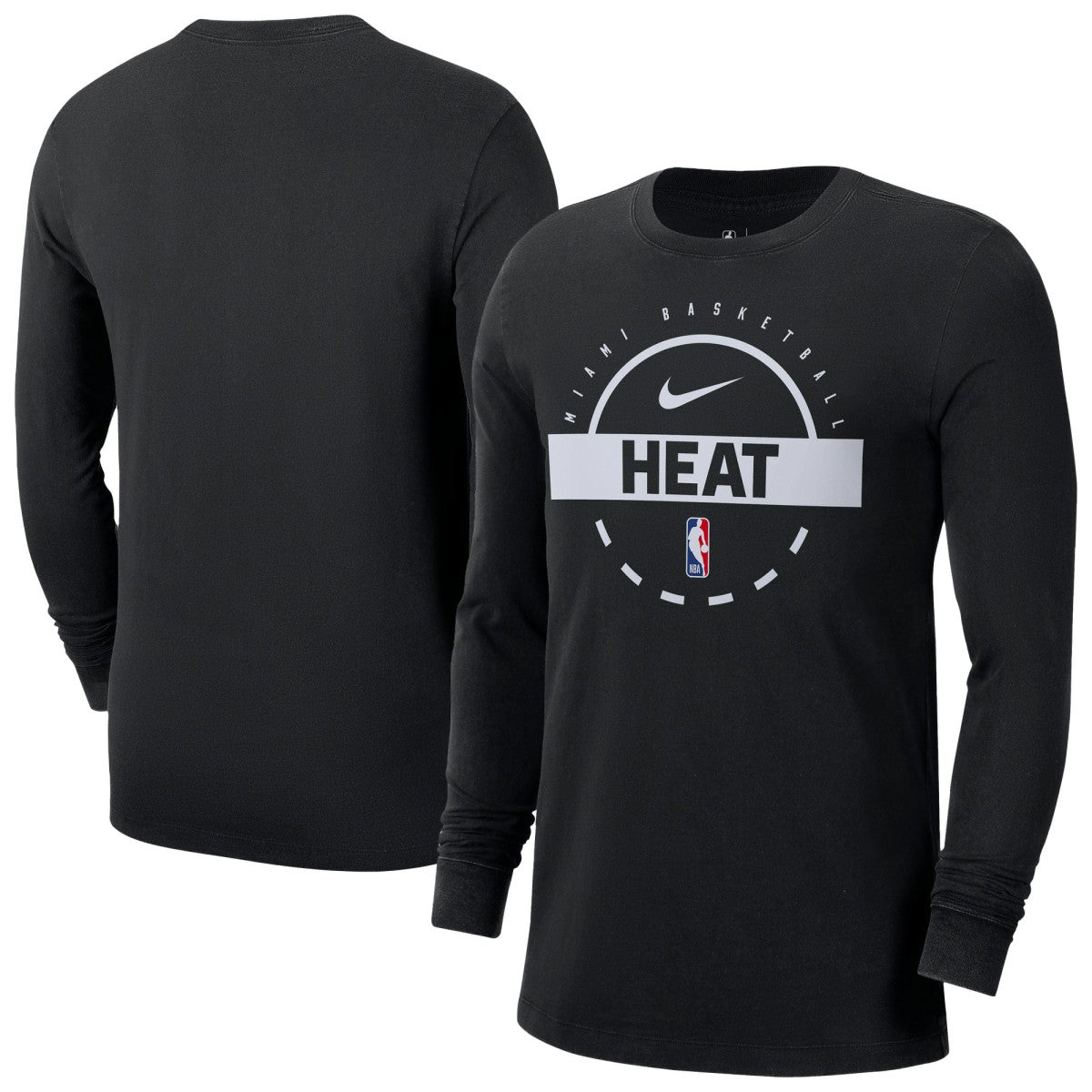 Miami Heat Authentic Long Sleeve Practice T-Shirt Black - Nike
