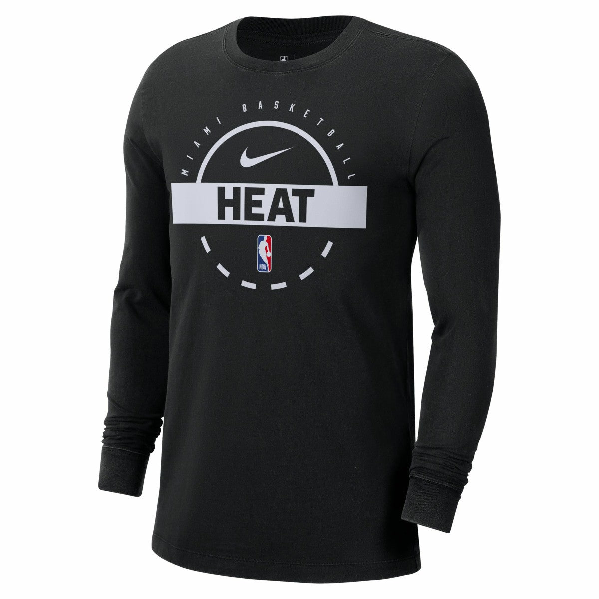 Miami Heat Authentic Long Sleeve Practice T-Shirt Black - Nike