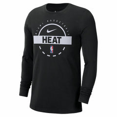 Miami Heat Authentic Long Sleeve Practice T-Shirt Black - Nike