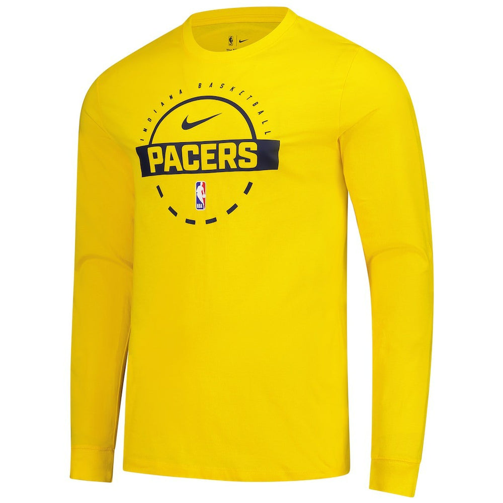 Indiana Pacers Authentic Long Sleeve Practice T-Shirt Gold - Nike
