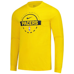 Indiana Pacers Authentic Long Sleeve Practice T-Shirt Gold - Nike