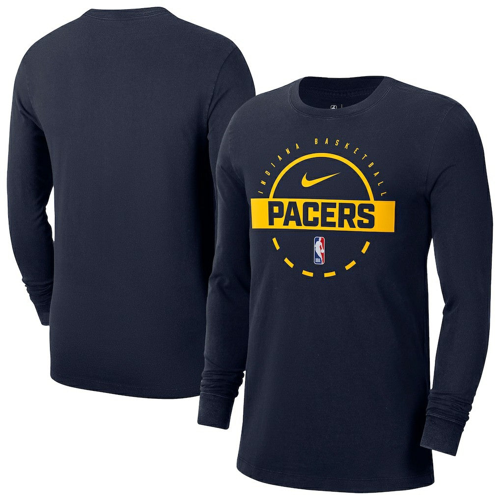 Indiana Pacers Authentic Long Sleeve Practice T-Shirt Navy - Nike