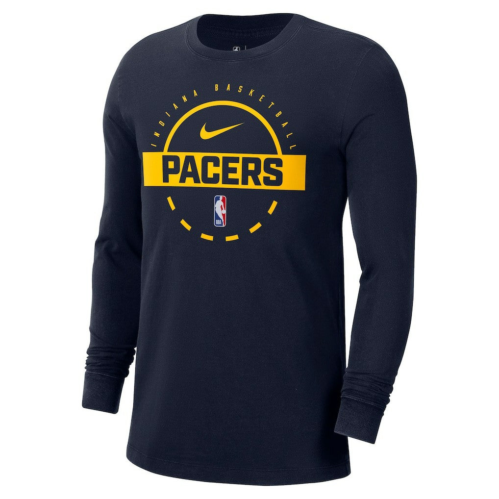 Indiana Pacers Authentic Long Sleeve Practice T-Shirt Navy - Nike