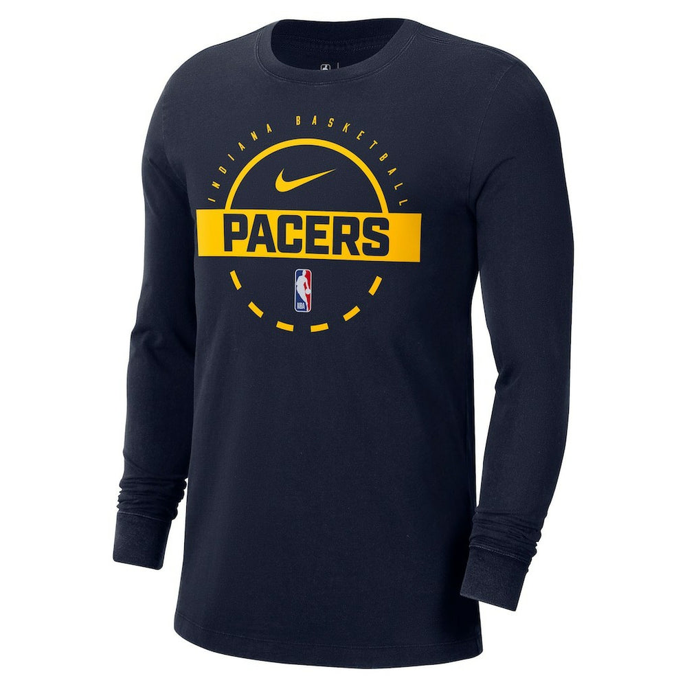 Indiana Pacers Authentic Long Sleeve Practice T-Shirt Navy - Nike
