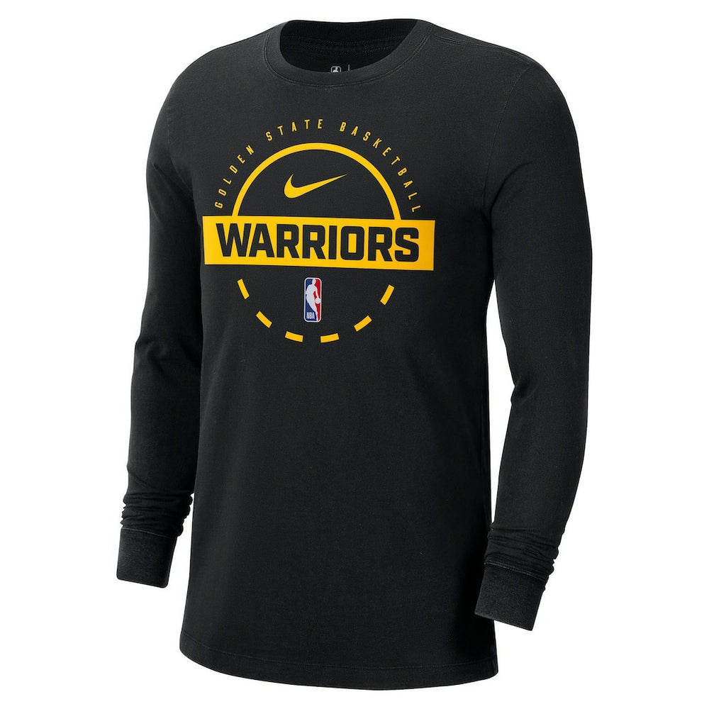 Golden State Warriors Authentic Long Sleeve Practice T-Shirt Black - Nike