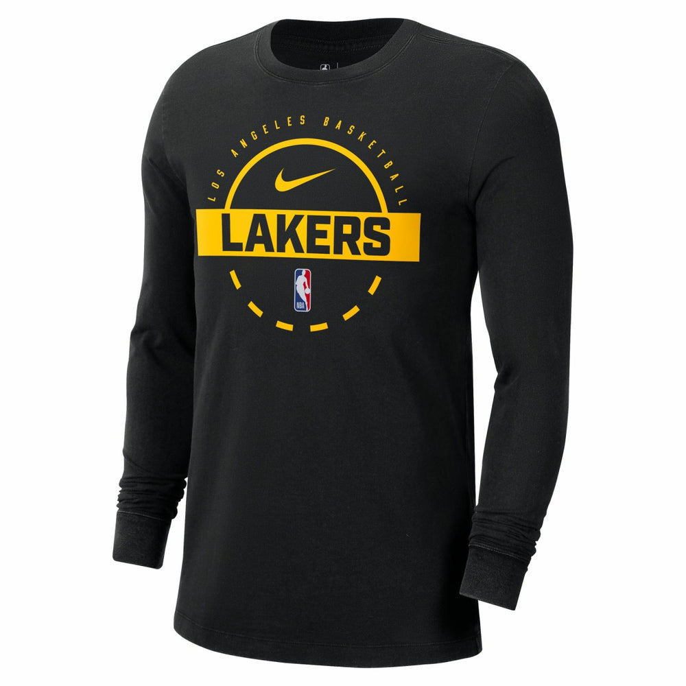 Los Angeles Lakers Authentic Long Sleeve Practice T-Shirt Black - Nike