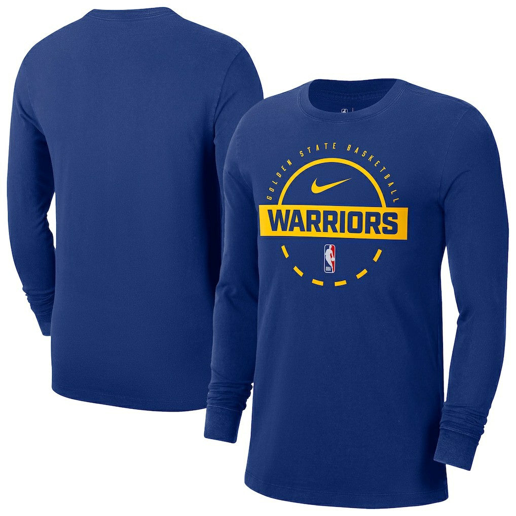 Golden State Warriors Authentic Long Sleeve Practice T-Shirt Royal - Nike