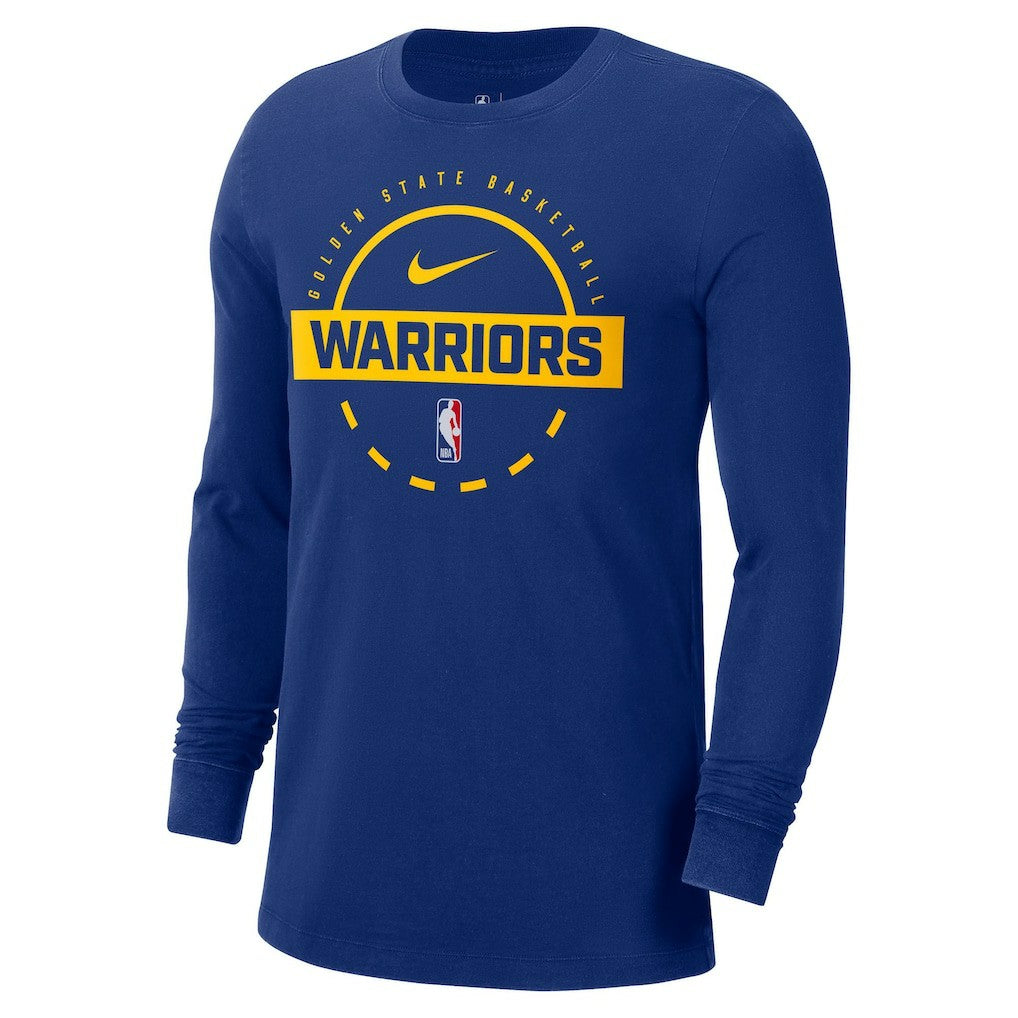 Golden State Warriors Authentic Long Sleeve Practice T-Shirt Royal - Nike