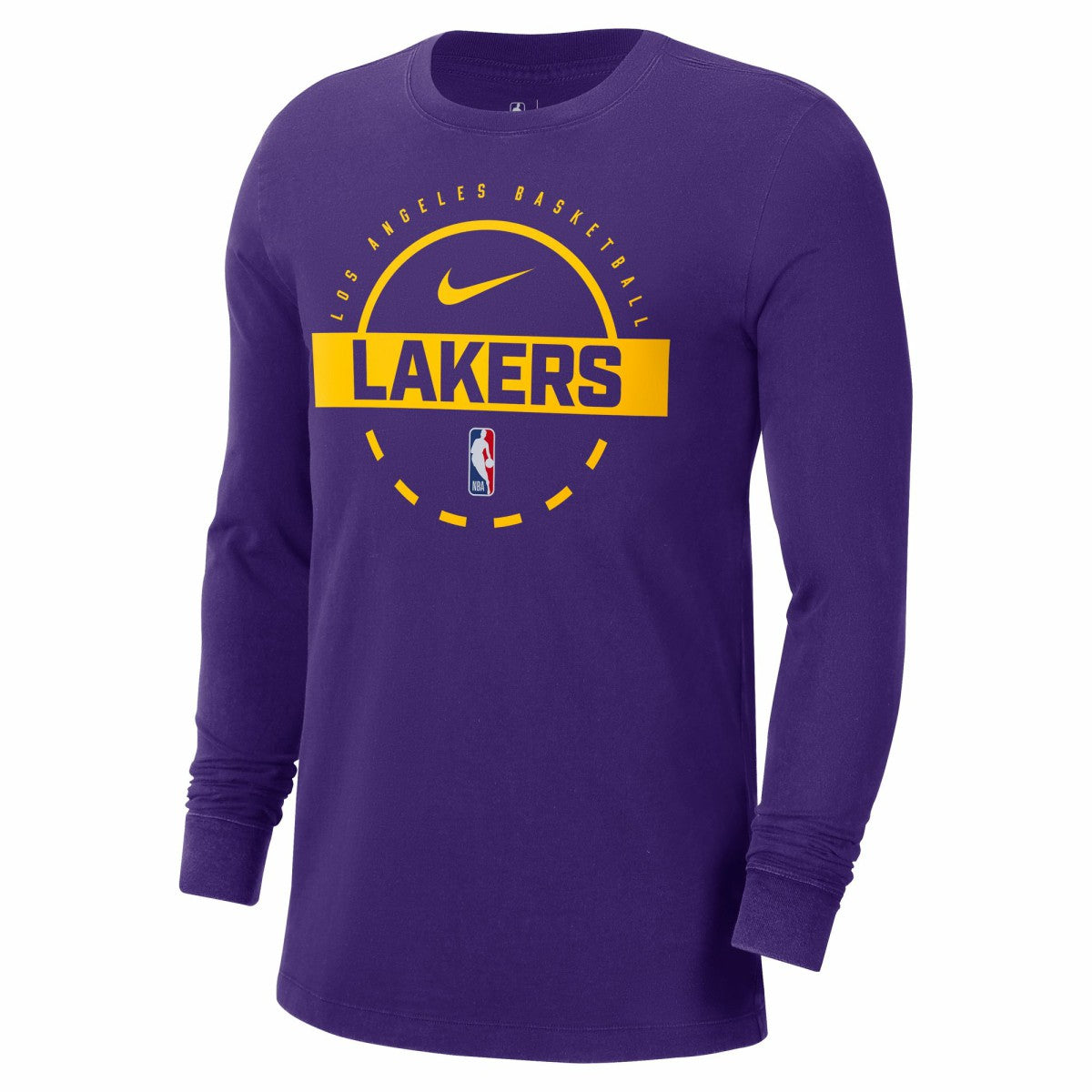 Los Angeles Lakers Authentic Long Sleeve Practice T-Shirt Purple - Nike