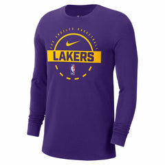 Los Angeles Lakers Authentic Long Sleeve Practice T-Shirt Purple - Nike