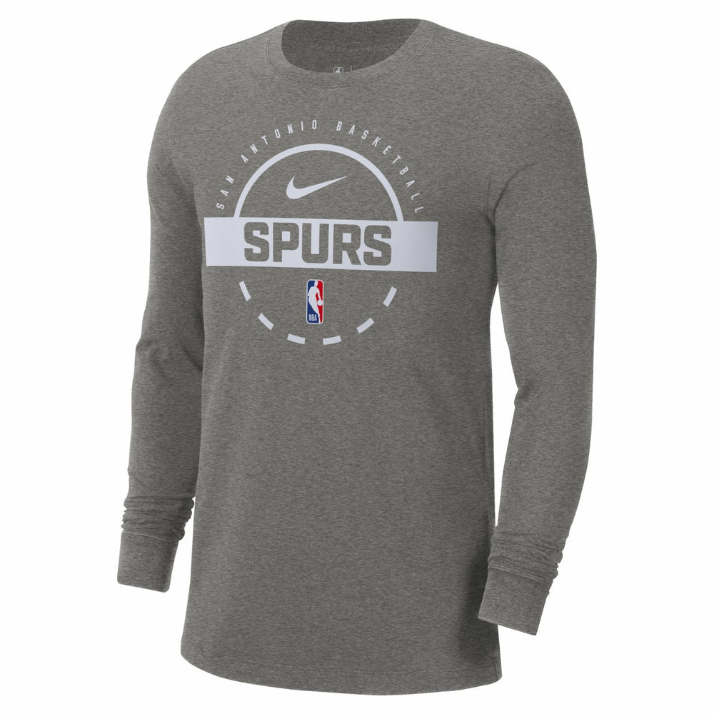 San Antonio Spurs Authentic Long Sleeve Practice T-Shirt Charcoal - Nike