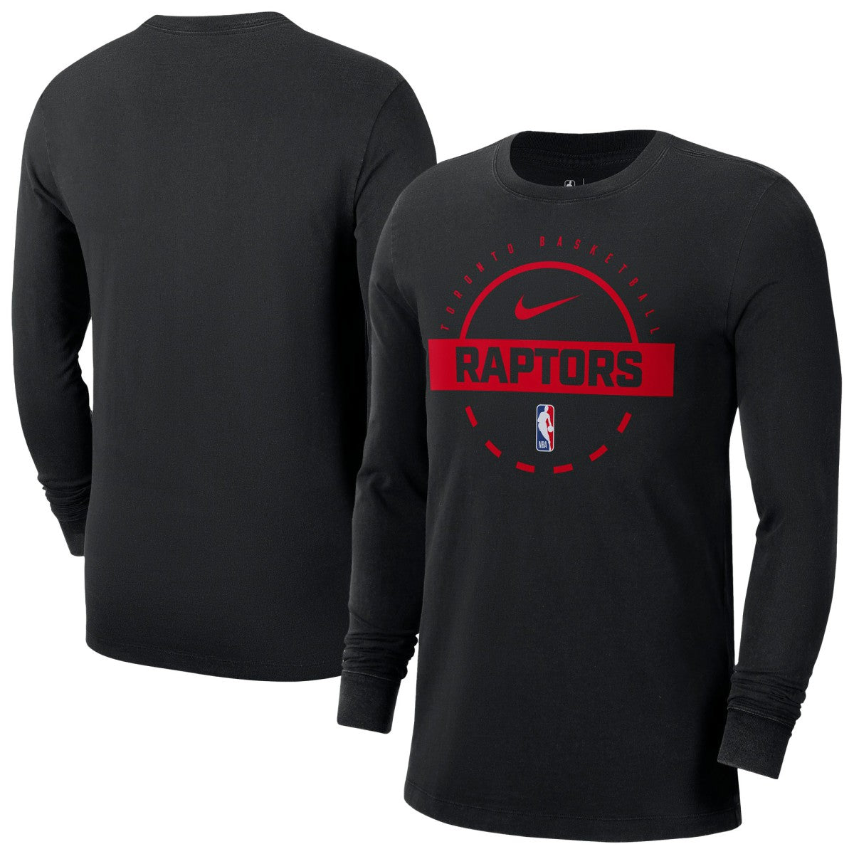 Toronto Raptors Authentic Long Sleeve Practice T-Shirt Black - Nike