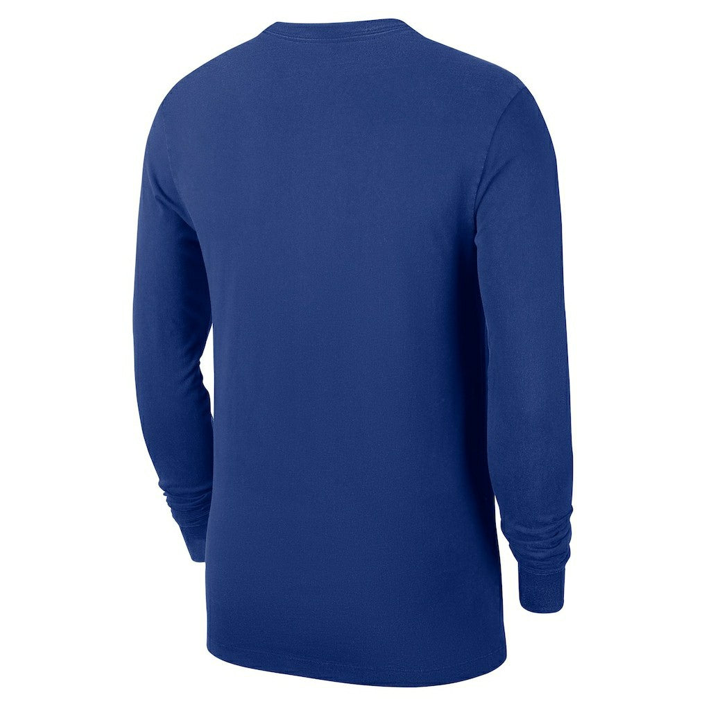 New York Knicks Authentic Long Sleeve Practice T-Shirt Blue - Nike