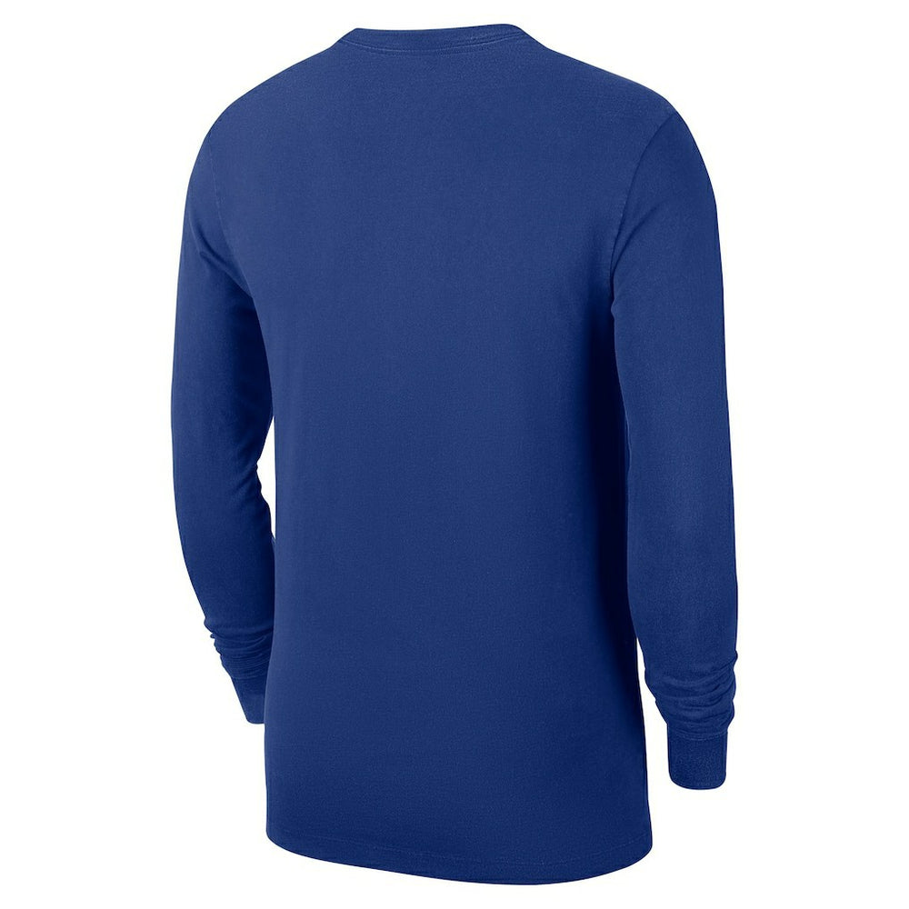 New York Knicks Authentic Long Sleeve Practice T-Shirt Blue - Nike