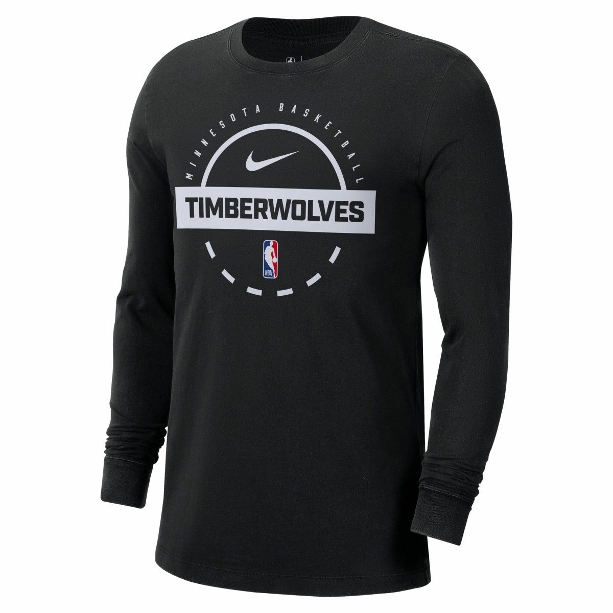 Minnesota Timberwolves Authentic Long Sleeve Practice T-Shirt Black - Nike