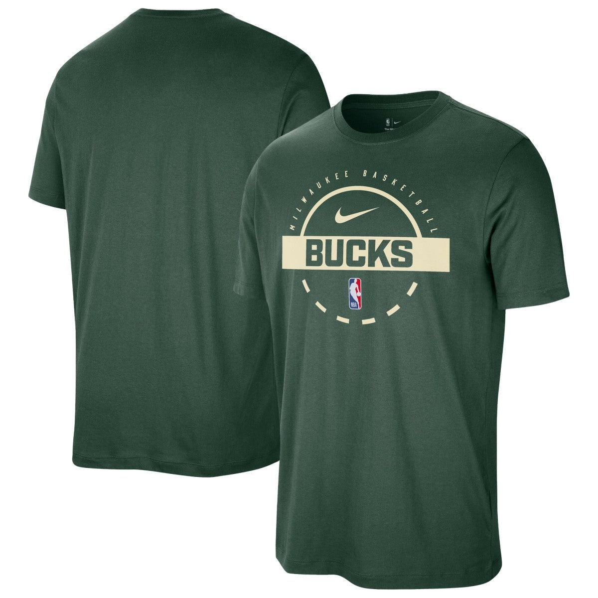 Milwaukee Bucks Authentic Practice T-Shirt Hunter Green - Nike