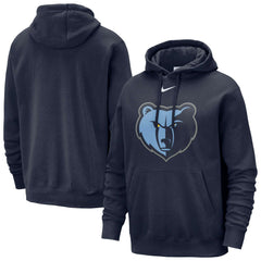 Memphis Grizzlies Essential Logo Club Pullover Hoodie Navy - Nike