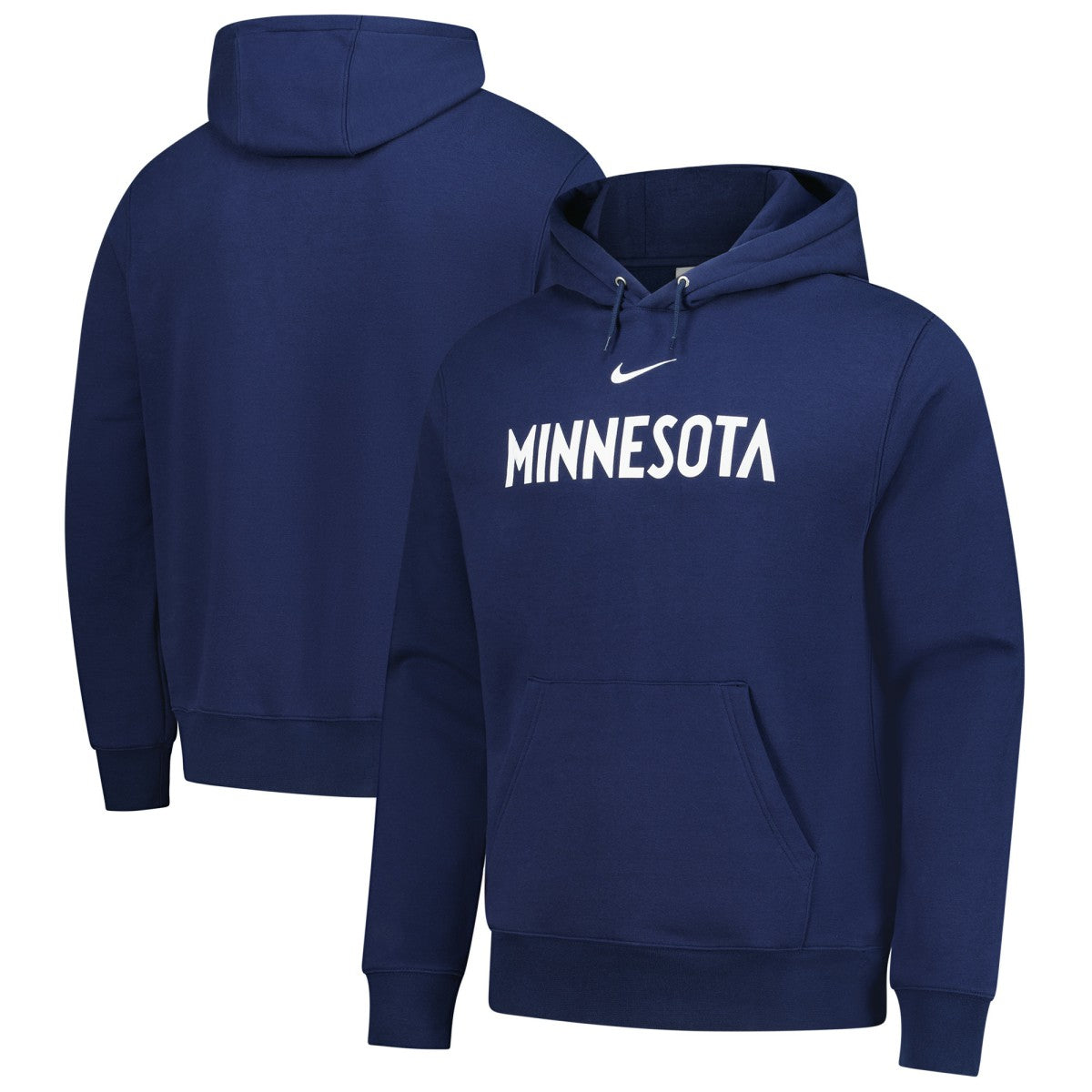 Minnesota Timberwolves Sportswear Essential Wordmark Club Hoodie Navy - Nike