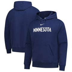 Minnesota Timberwolves Sportswear Essential Wordmark Club Hoodie Navy - Nike