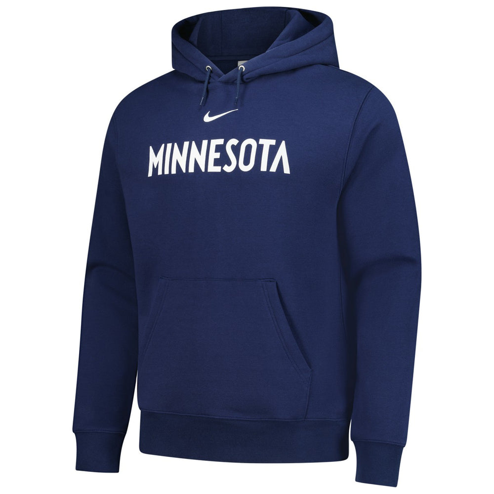 Minnesota Timberwolves Sportswear Essential Wordmark Club Hoodie Navy - Nike